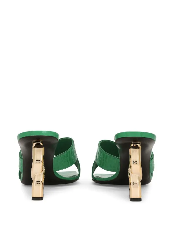 Dolce & Gabbana 3.5 75mm Leather Sandals | Green | FARFETCH