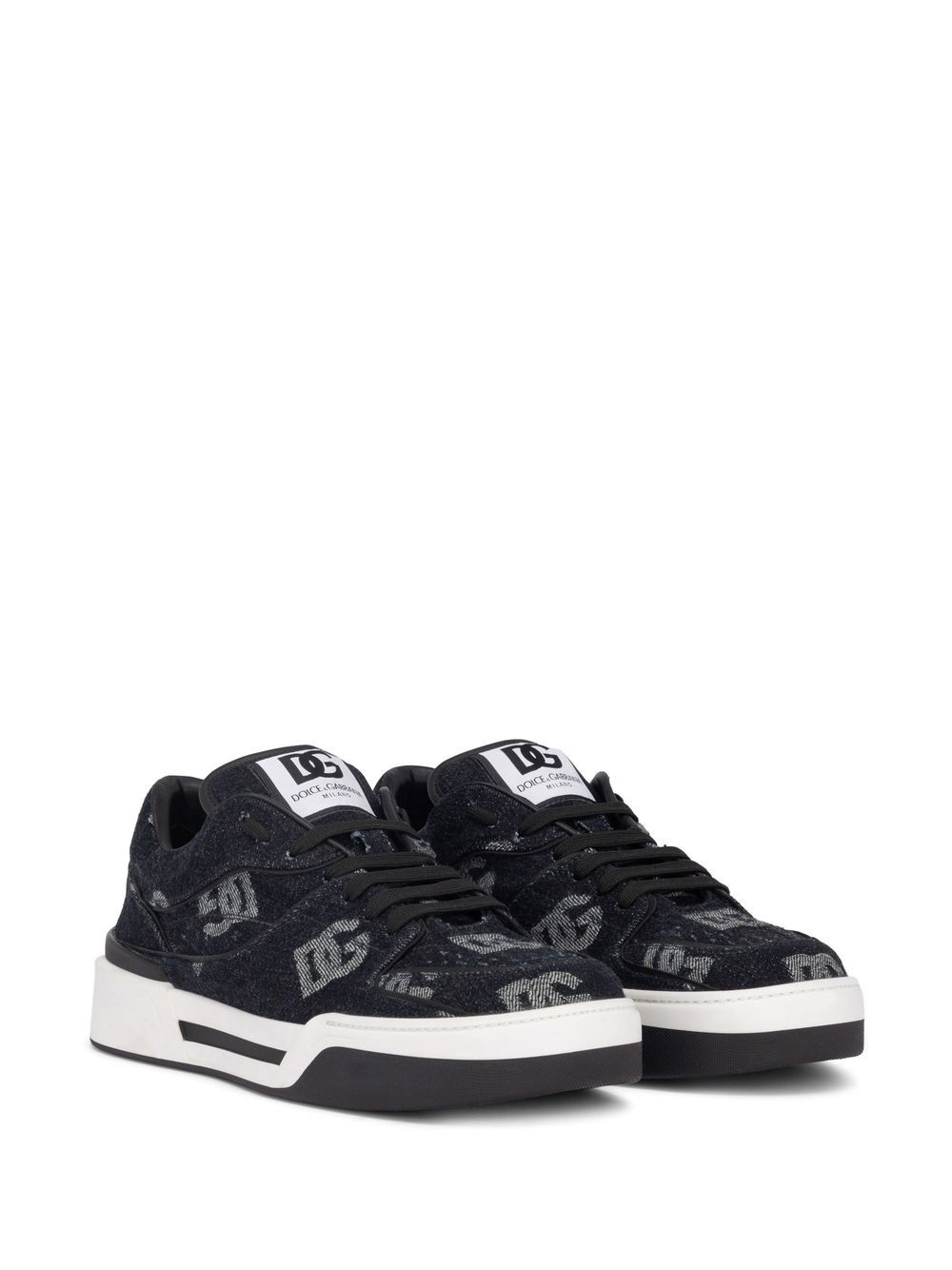 Shop Dolce & Gabbana Logo-print Sneakers In Black