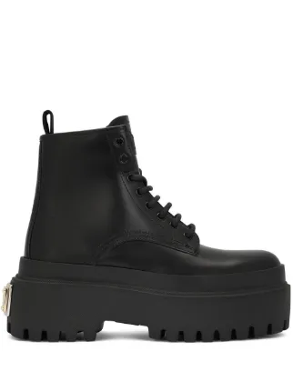 靴 DOLCE&GABBANA leather combat boots Leather combat boots in black - Dolce Gabbana | Mytheresa