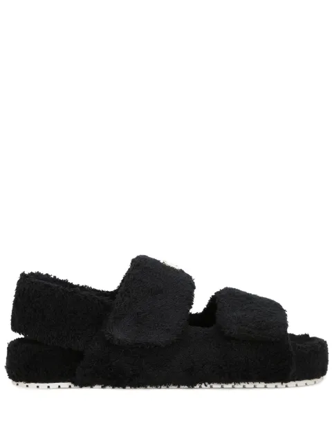 Dolce & Gabbana logo-plaque terrycloth-effect sandals 