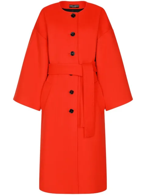 Dolce & Gabbana belted single-breasted coat