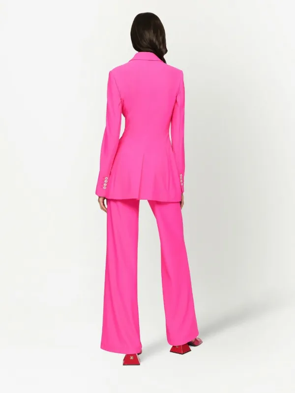 Hot Pink Blazer - Double Breasted Blazer - Pant Suit - Pantsuit