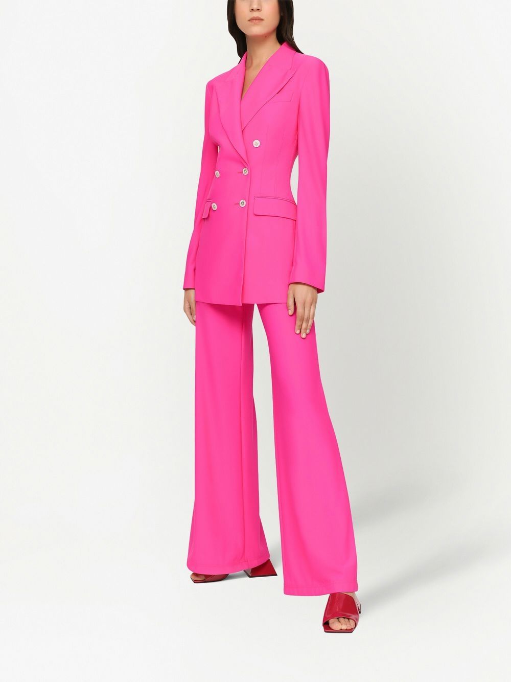 Shop Dolce & Gabbana Buttoned Double-breasted Blazer In Pink