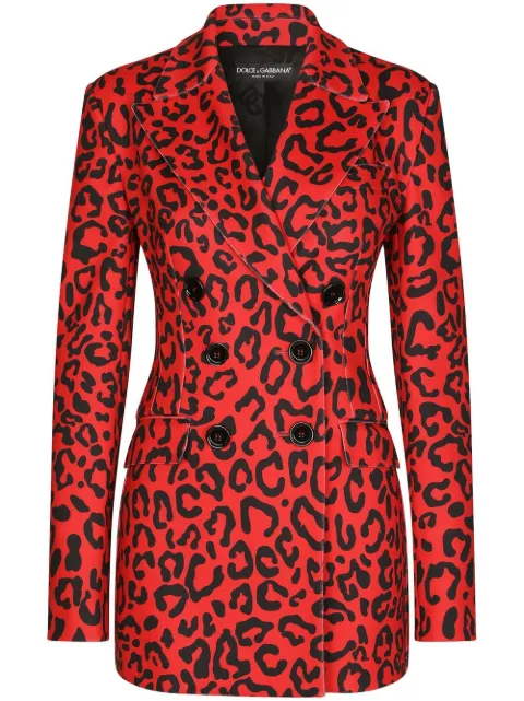 Dolce & Gabbana Blazer com estampa de leopardo