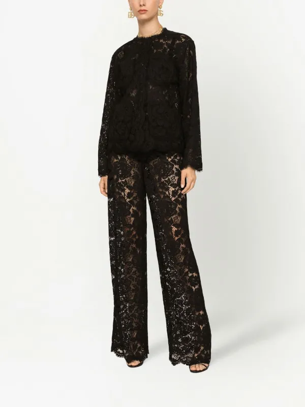 Dolce & Gabbana フローラルレース シングルジャケット