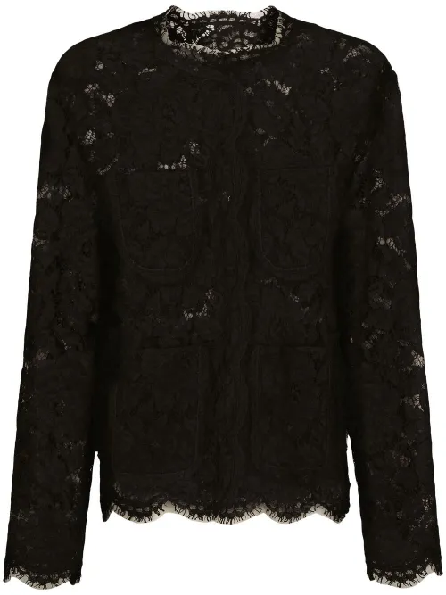 Veste à dentelle fleurie - Dolce & Gabbana - Modalova
