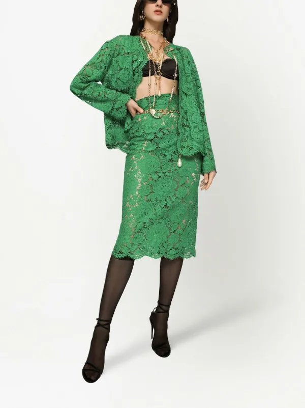 Green lace jacket shop