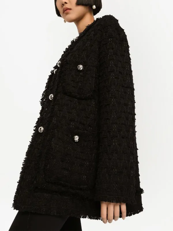 Dolce \u0026 Gabbana rush-stitch single-breasted Jacket | Black | FARFETCH UK