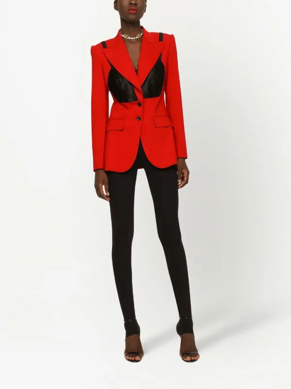 Dolce & Gabbana bustier-panel Tailored Blazer | Red | FARFETCH