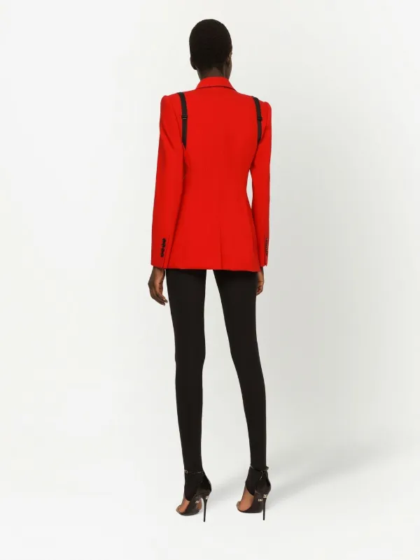 Dolce & Gabbana bustier-panel Tailored Blazer | Red | FARFETCH