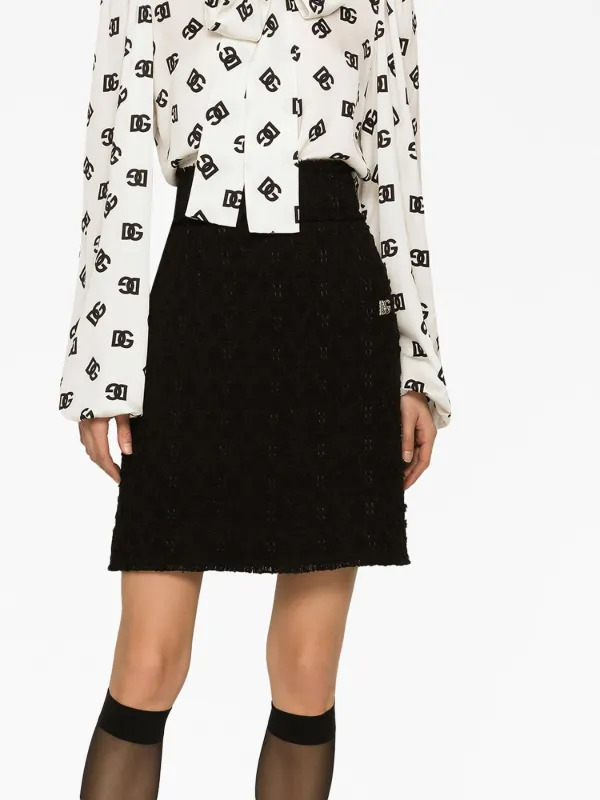【DOLCE&GABBANA】サイドスリット ミディスカート Dolce & Gabbana サイドスリット スカート | ホワイト | FARFETCH JP