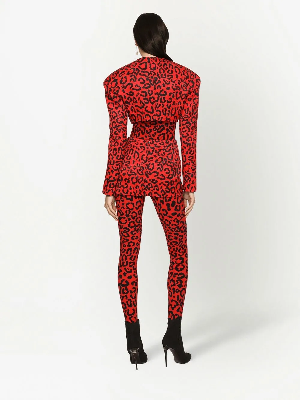 Shop Dolce & Gabbana Leopard-print Mini Skirt In Red