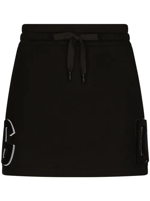 Minijupe à patch logo - Dolce & Gabbana - Modalova