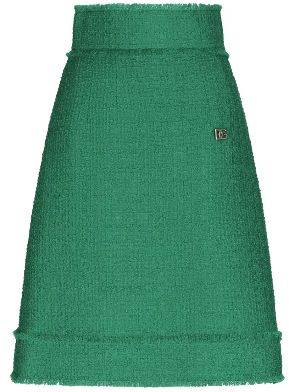 ドルチェ&ガッバーナ ツイードスカート Dolce & Gabbana Raschel ツイード スカート | グリーン | FARFETCH JP