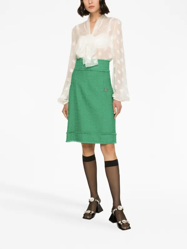 Dolce & Gabbana Raschel ツイード スカート | グリーン | FARFETCH JP
