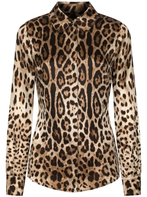 Dolce & Gabbana leopard-print silk shirt