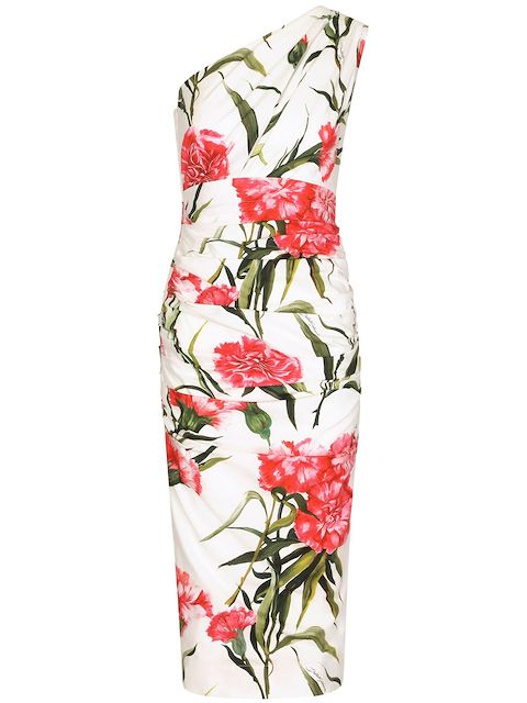 Dolce & Gabbana one-shoulder midi dress