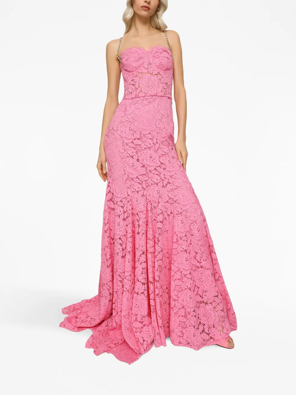 Dolce & Gabbana Jurk met korset-stijl - Roze