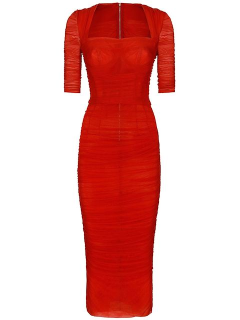Dolce & Gabbana pleated pencil dress