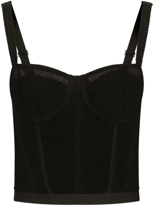 Haut-corset en tulle à design drapé - Dolce & Gabbana - Modalova