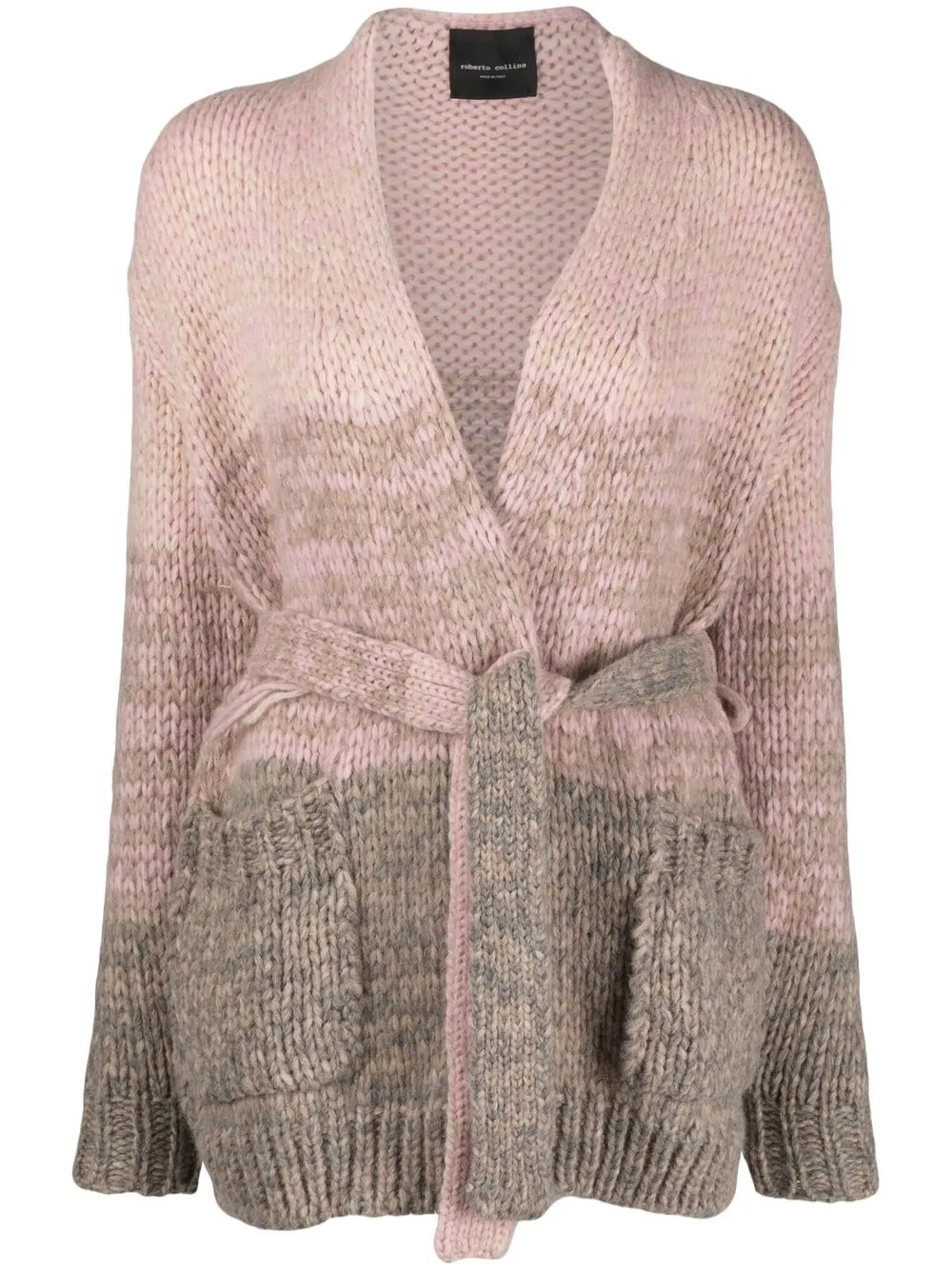 

Roberto Collina tied-waist knit cardigan - Pink