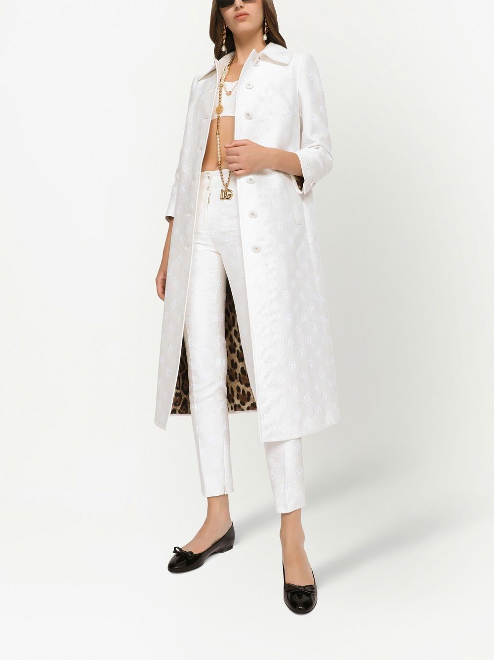 Shop Dolce & Gabbana Dg-logo Jacquard Corset Top In White