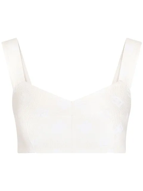 Dolce & Gabbana top estilo corset con logo DG