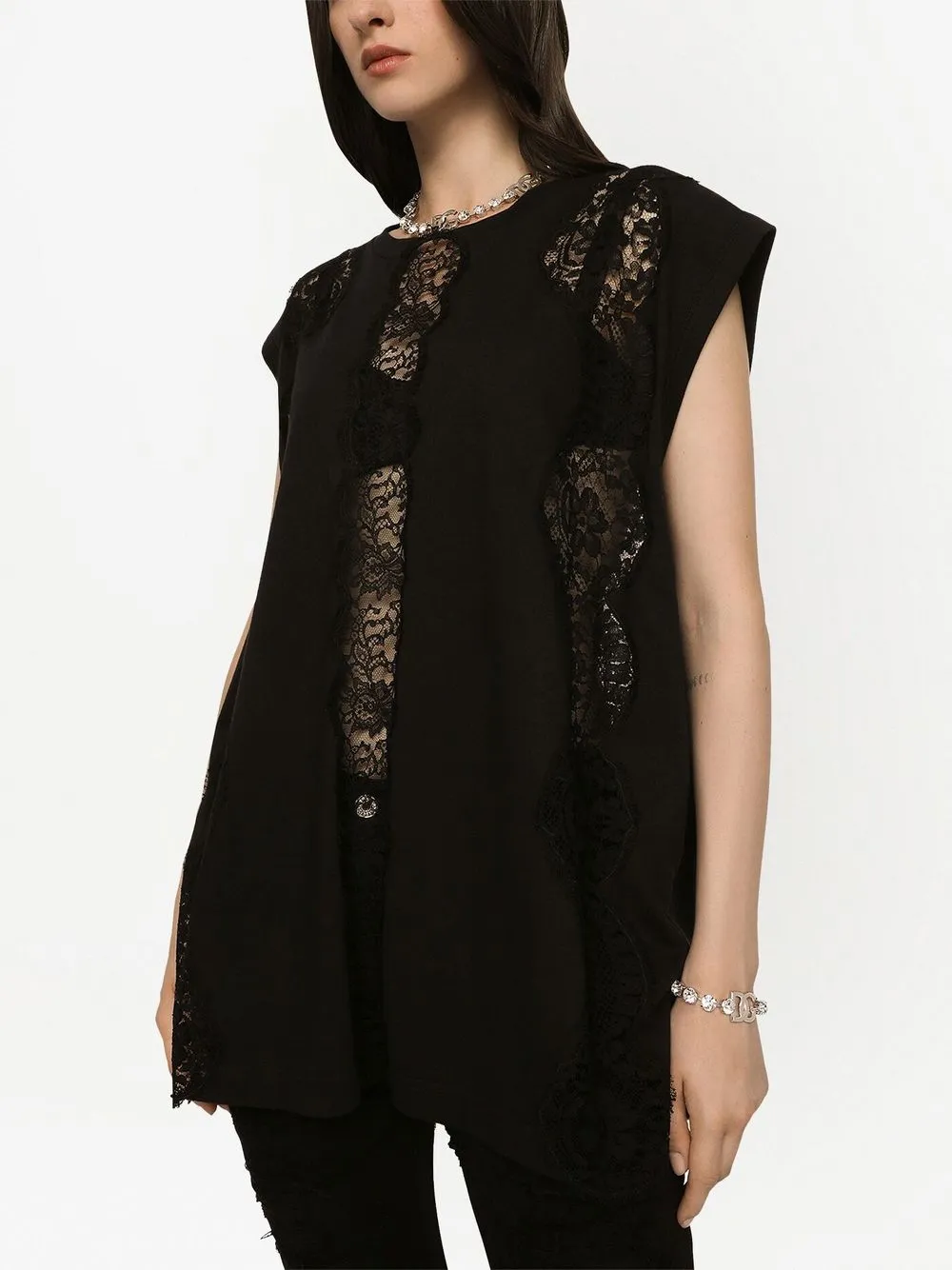 Dolce & Gabbana Black Short Sleeve Casual Top Stretch Blouse main image 1