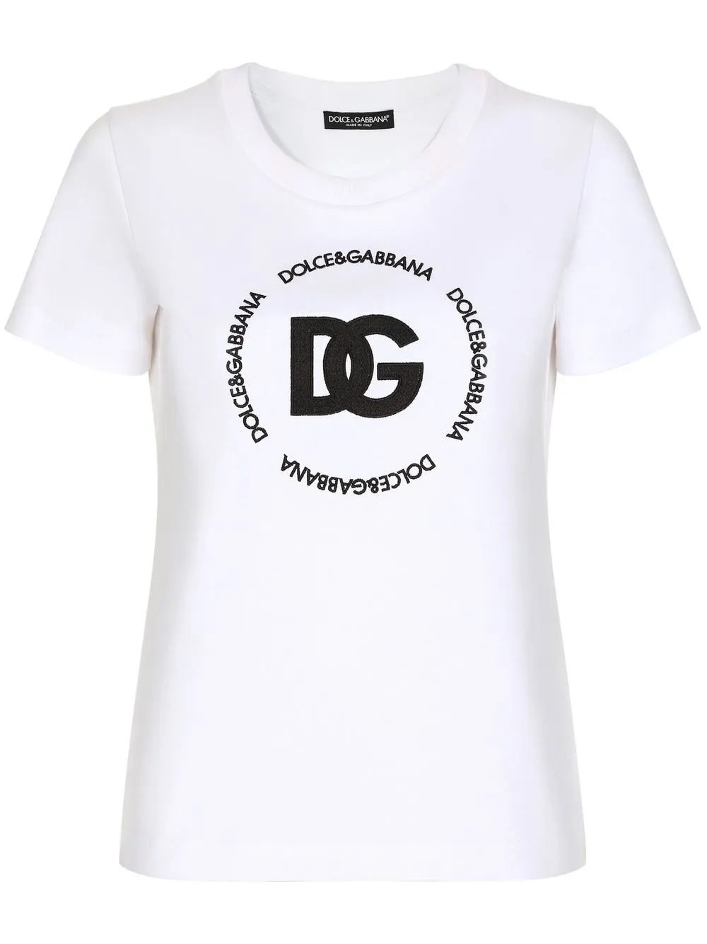 Shop Dolce & Gabbana Interlock Dg-logo T-shirt In White