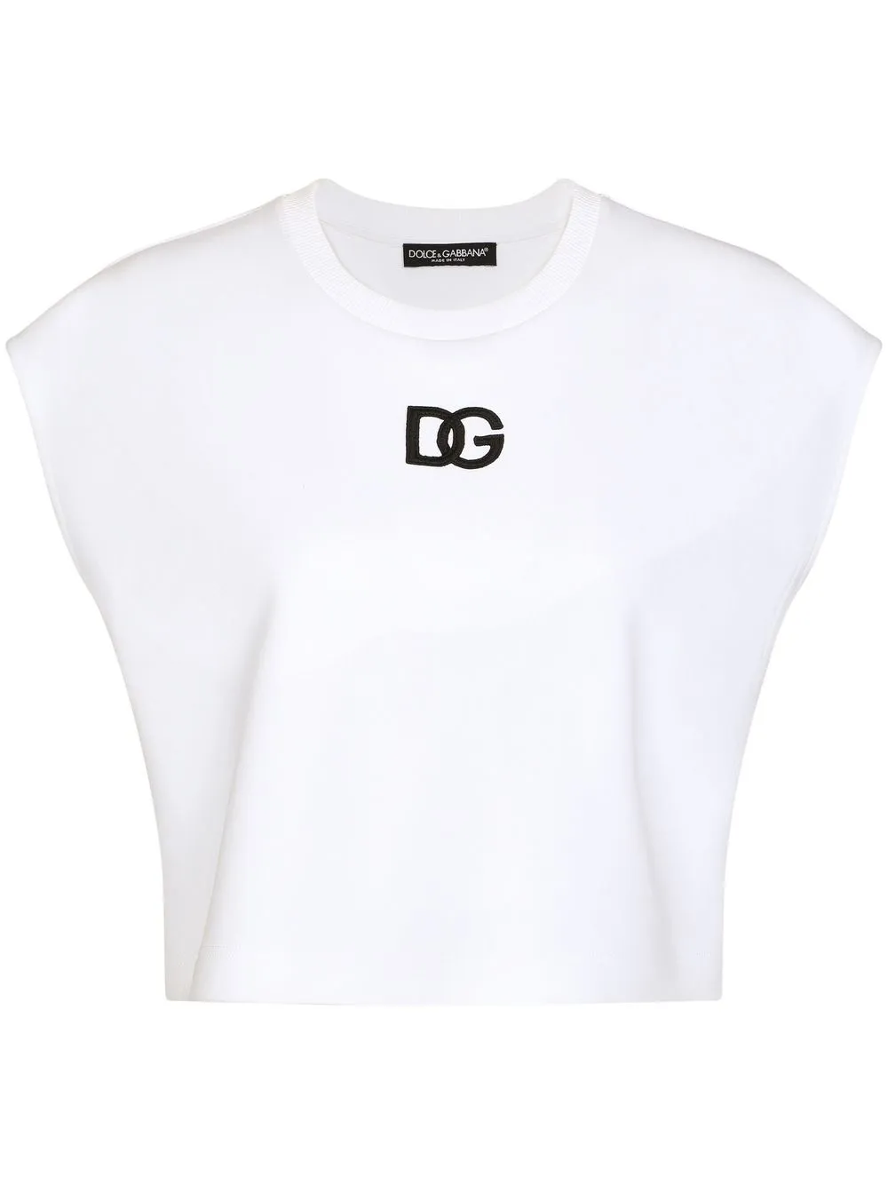 

Dolce & Gabbana playera sin mangas con logo estampado - Blanco