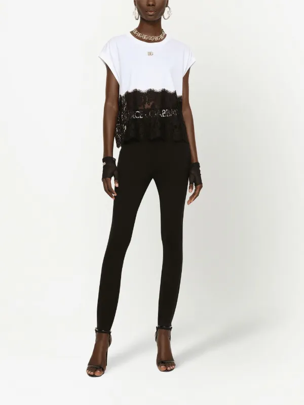 Dolce & Gabbana レーストリム Tシャツ | ホワイト | FARFETCH JP