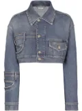 Dolce & Gabbana patchwork-denim cropped jacket - Blue