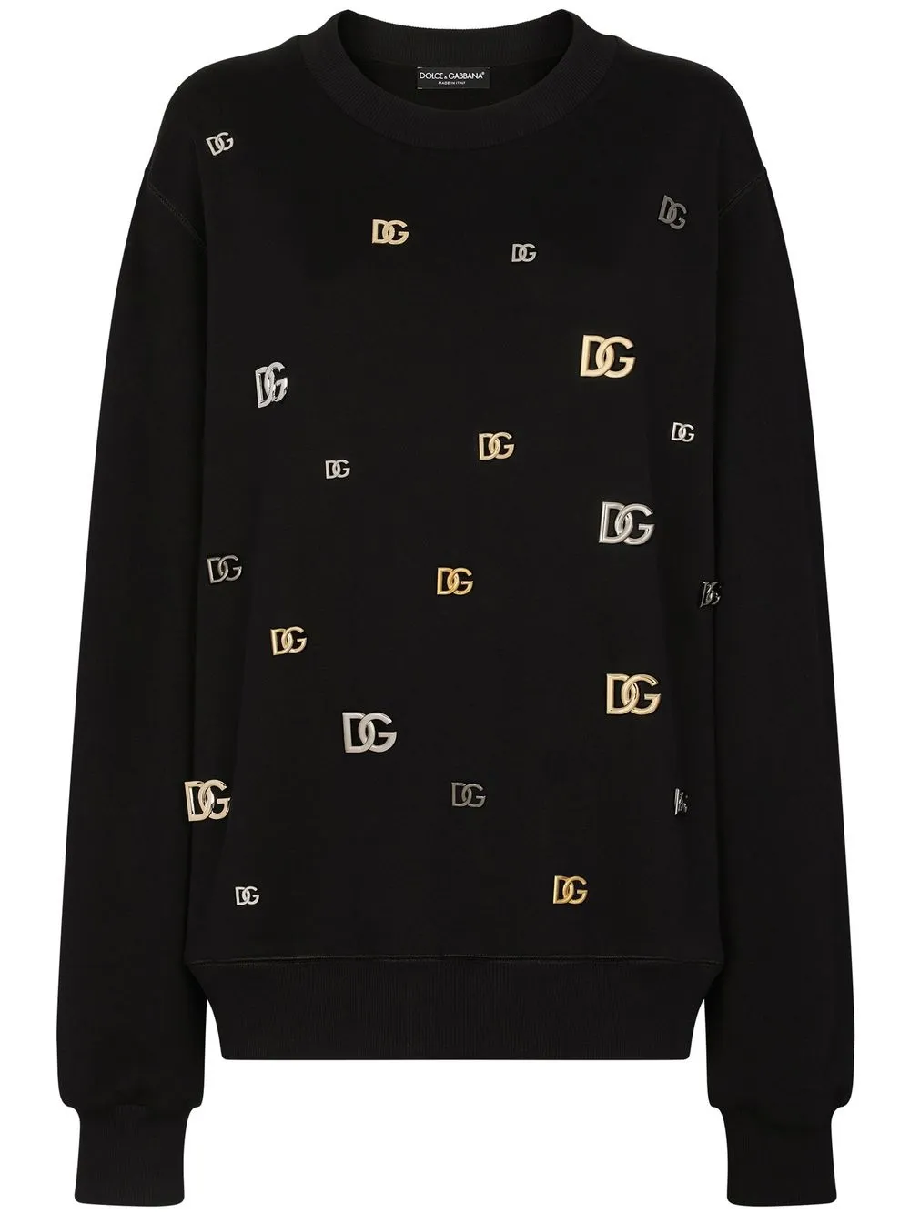 

Dolce & Gabbana sudadera con placa DG - Negro