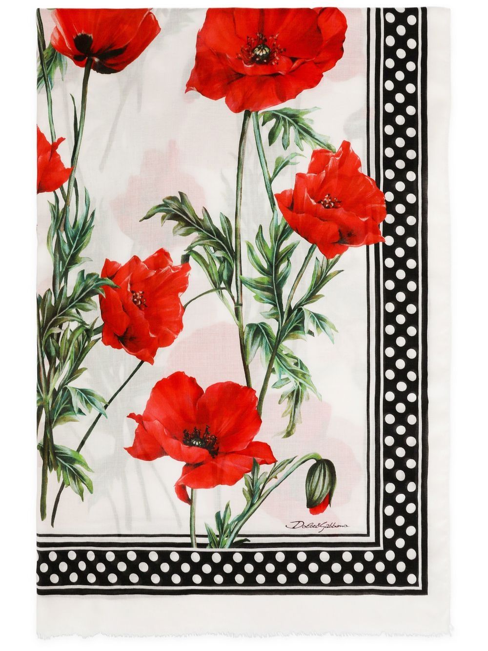 Louis Vuitton Monogram Classic Shawl Poppy Silk