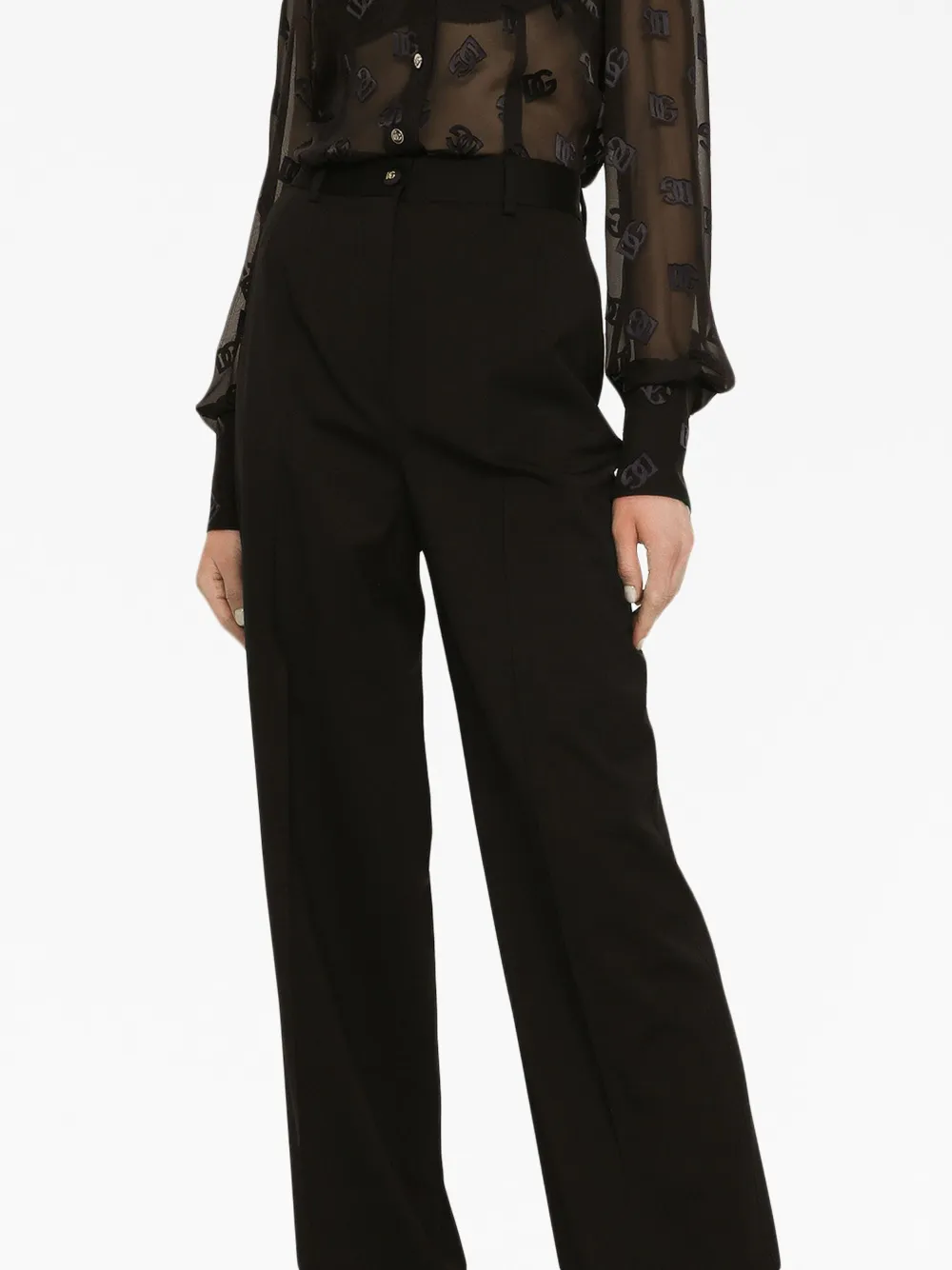 DOLCE&GABBANA★素敵！Cashmere-felt wide-leg pants DOLCE&GABBANA Cashmere-felt wide-leg pants | THE OUTNET