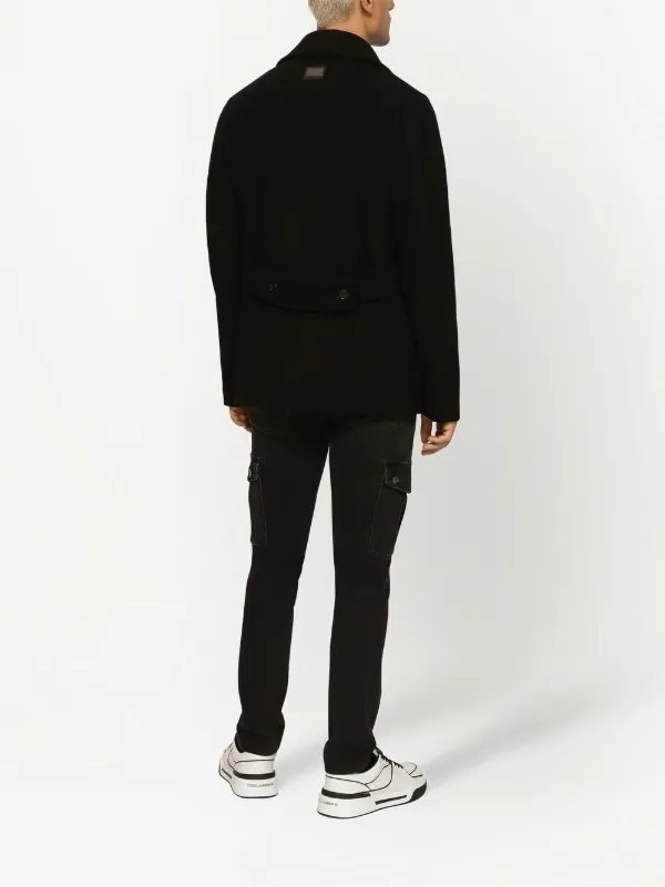 Dolce & Gabbana ロゴタグ ピーコート | ブラック | FARFETCH JP