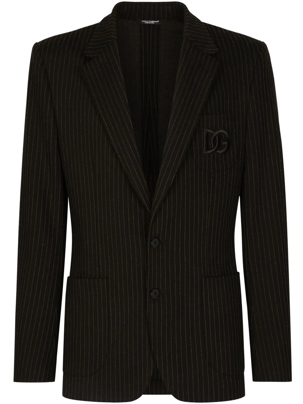 Dolce & Gabbana Single-breasted Pinstripe Blazer In Black