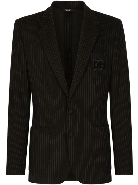 Dolce & Gabbana blazer Portofino con rayas diplomáticas estampadas