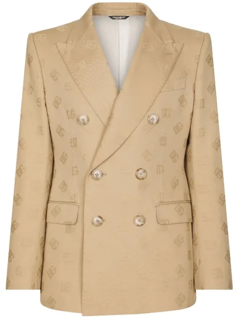 Dolce & Gabbana blazer con logo en jacquard