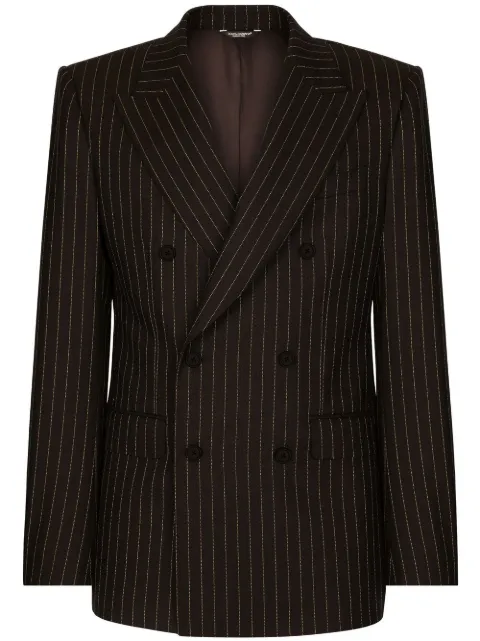 Dolce & Gabbana Sicilia-fit pinstriped double-breasted blazer