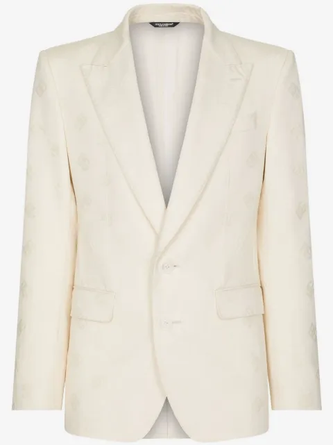 Dolce & Gabbana Blazer monopetto con effetto jacquard