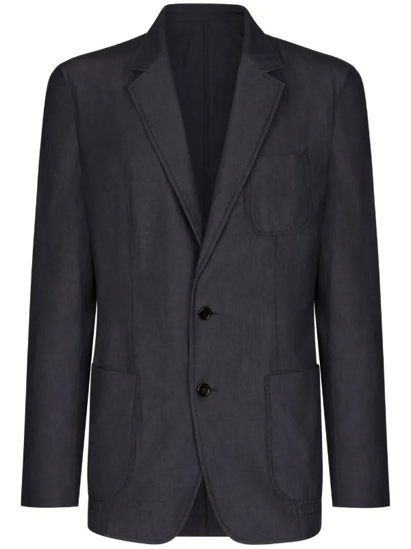 Dolce & Gabbana Portofino Virgin Wool Blazer in Blue