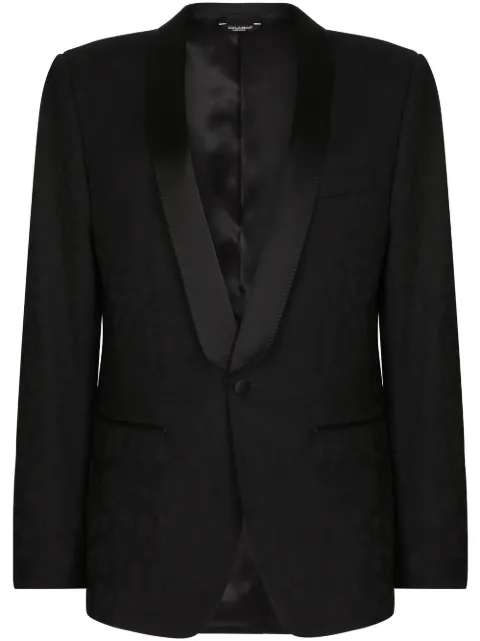 Dolce & Gabbana Blazer com animal print e abotoamento