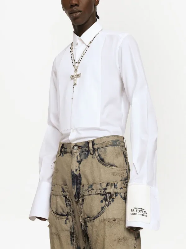 slim fit dress slacks Dolce & Gabbana GOLD Cotton Tiger Carretto Long Sleeve Shirt –  JOHNYCARRIBEAN