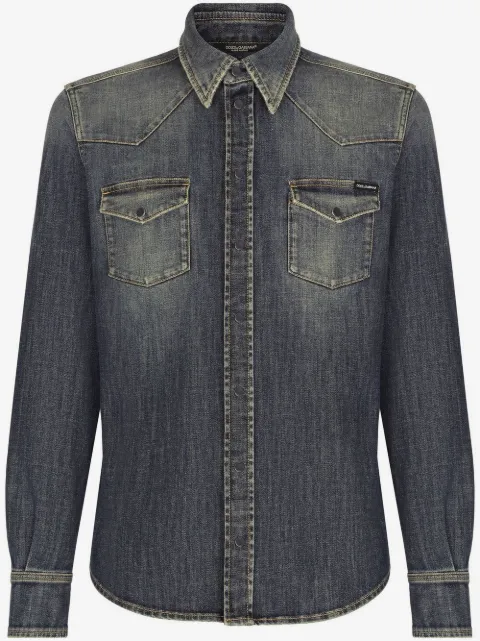 Dolce & Gabbana Jeanshemd mit Knopfleiste