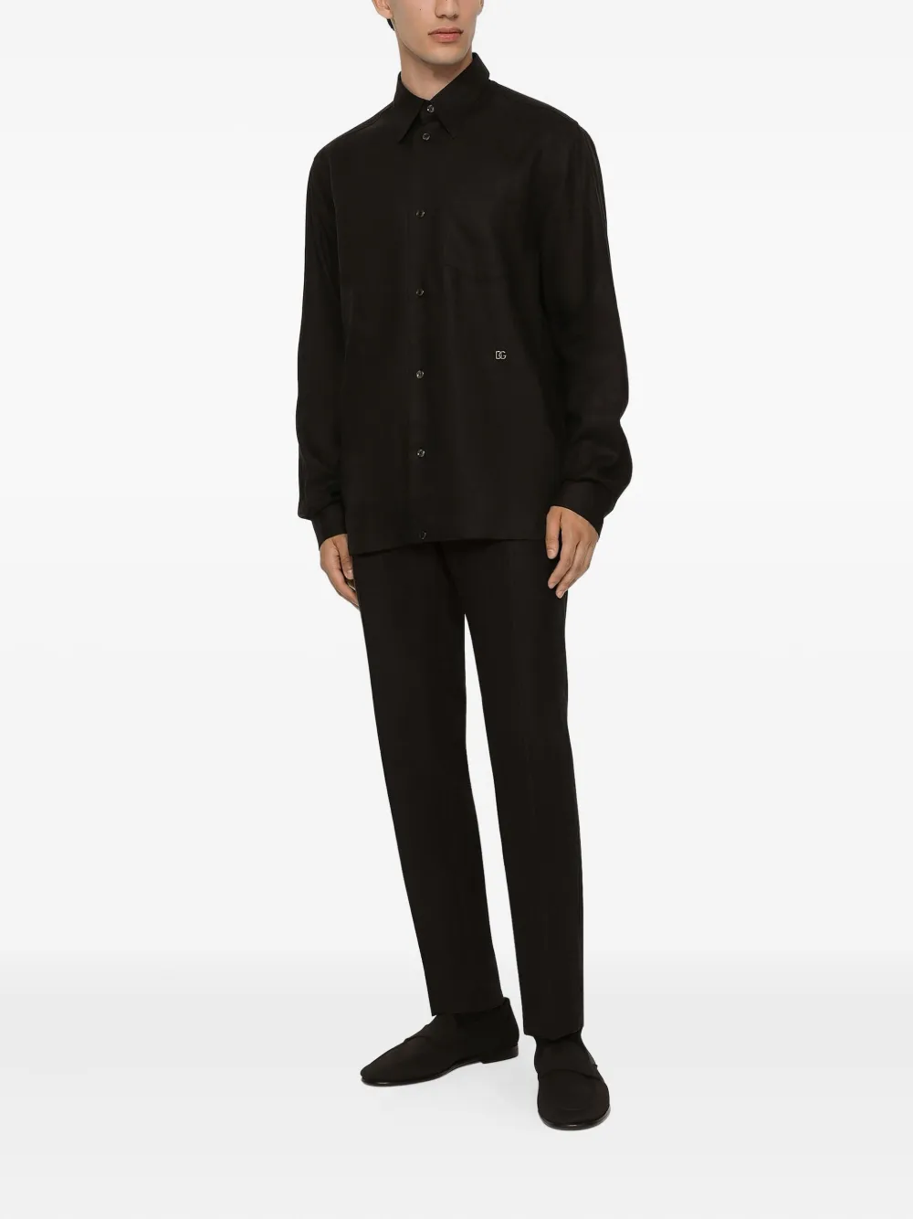 Dolce & Gabbana Linnen overhemd Zwart