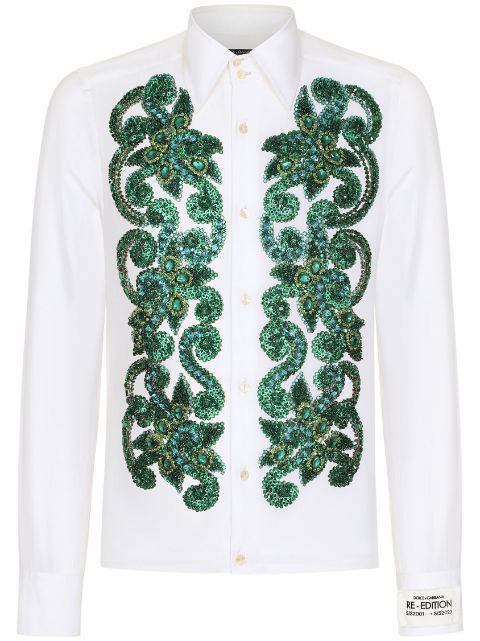 Dolce & Gabbana embroidered poplin shirt