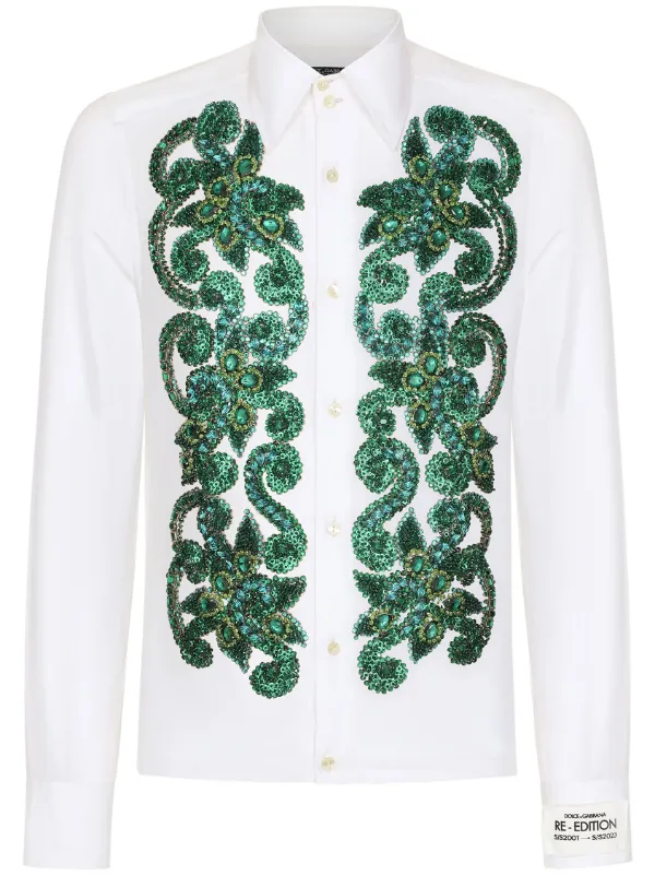 Versace beverly shop palm silk shirt