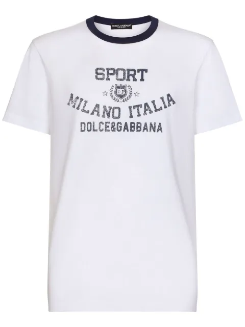 Dolce & Gabbana crackle-logo-print T-shirt