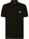 Dolce & Gabbana logo-tag piqué polo shirt - Black